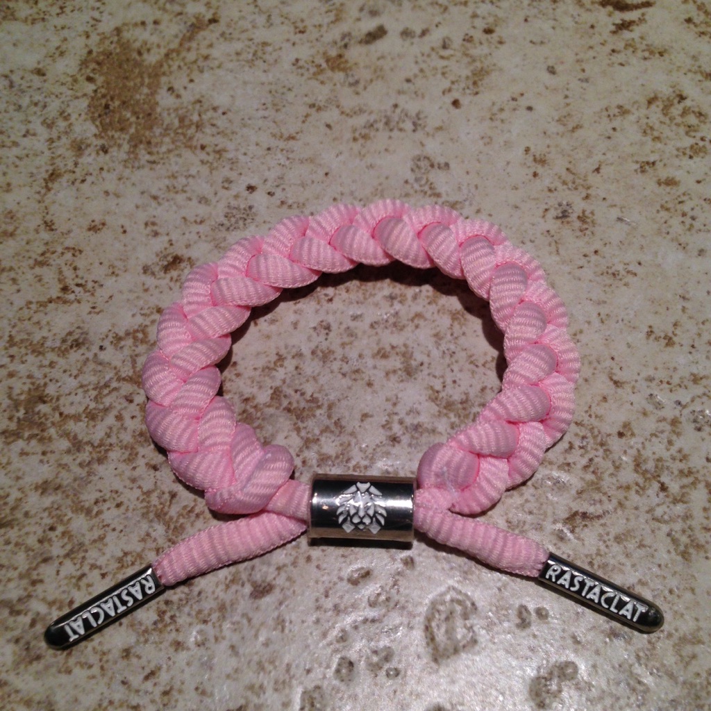 Rastaclat Bracelet Wristband Shoelace Soft Pink